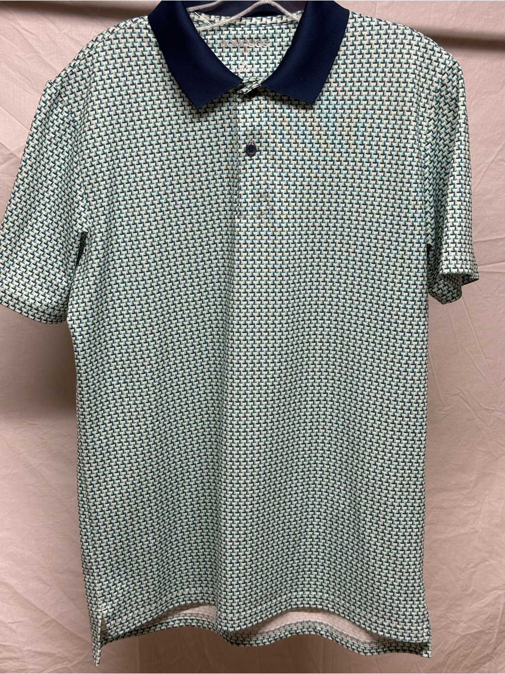 Bonobos Men's Teal & Navy Patterned Polo